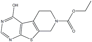 4-HYDROXY-5,8-DIHYDRO-6H-PYRIDO[4'',3'':4,5]THIENO[2,3-D]PYRIMIDINE-7-CARBOXYLIC ACID ETHYL ESTER Struktur