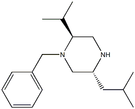 1-BENZYL-2(S)-ISOPROPYL-5(R)-ISOBUTYL-PIPERAZINE Struktur