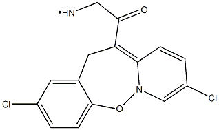 2,8-DICHLORO-11-(GLYCYL-N-YL) DIBENZO(B,F)OXAZEPINE Struktur