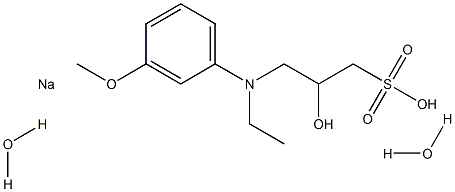 N-Ethyl-N-(2-Hydroxy-3-Sulfopropyl)-3-Methoxyaniline Sodium Dihydrate Struktur