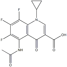 5-(ACETYLAMINO)-1-CYCLOPROPYL-6,7,8,-TRIFLUOOR-4(1H)-OXOQUINOLINE-3-CARBOXYLIC ACID Struktur