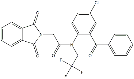 2-[N-(2,2,2-TRIFLUOROETHYL)PHTHALIMIDOACETAMIDO]-5-CHLOROBENZOPHENONE Struktur