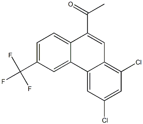 1,3-DICHLORO-6-TRIFLUOROMETHYL-9-ACETYLPHENANTHRENE Struktur