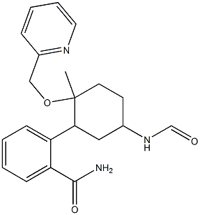 4-methyl-3-(4-(pyridin-2-ylmethoxy)cyclohexanecarboxamido)benzamide Struktur