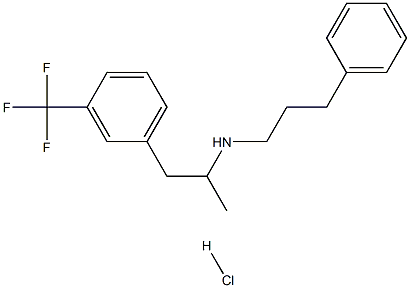 N-(3-PHENYLPROPYL)-1-(3-(TRIFLUOROMETHYL)PHENYL)-2-PROPANAMINE HYDROCHLORIDE Struktur