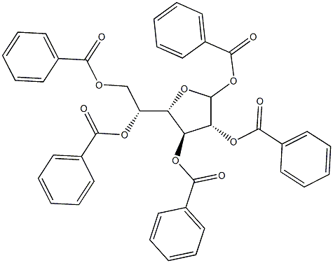 1,2,3,5,6-PENTA-O-BENZOYL-ALPHA,BETA-GALACTOFURANOSE Struktur