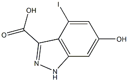 4-IODO-6-HYDROXYINDAZOLE-3-CARBOXYLIC ACID Struktur