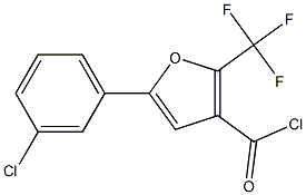 5-(3-CHLOROPHENYL)-2-(TRIFLUOROMETHYL)-3-FUROYL CHLORIDE Struktur