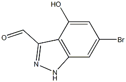 6-BROMO-4-HYDROXYINDAZOLE-3-CARBOXYALDEHYDE Struktur