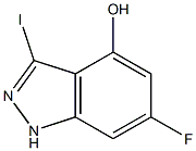 6-FLUORO-4-HYDROXY-3-IODOINDAZOLE Struktur