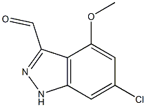 6-CHLORO-4-METHOXYINDAZOLE-3-CARBOXYALDEHYDE Struktur