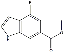 4-FLUORO-6-METHOXYCARBONYL INDOLE Struktur