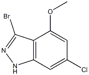 6-CHLORO-4-METHOXY-3-BROMOINDAZOLE Struktur