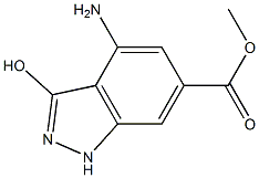 4-AMINO-3-HYDROXY-6-METHOXYCARBONYLINDAZOLE Struktur