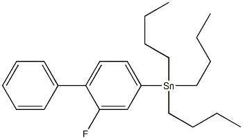 3-FLUORO-4-PHENYL(TRI-N-BUTYLSTANNYL)BENZENE Struktur