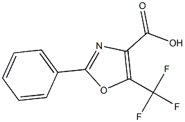 2-phenyl-5-(trifluoromethyl)-1,3-oxazole-4-carboxylic acid Struktur