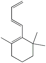 2-[(1E)-buta-1,3-dienyl]-1,3,3-trimethyl-cyclohexene Struktur