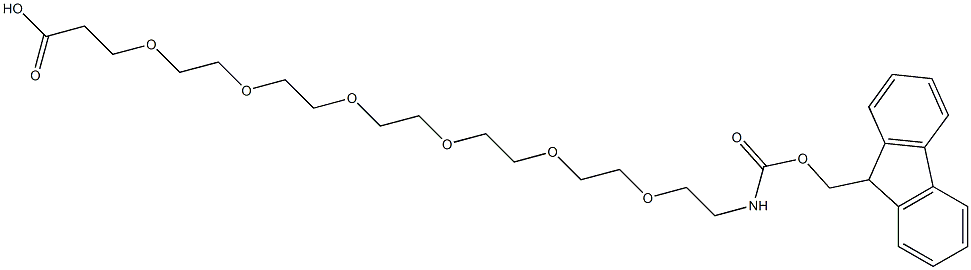 1-(9-Fluorenylmethyloxycarbonyl)amino-3,6,9,12,15,18-hexaoxahenicosan-21-oic acid Struktur