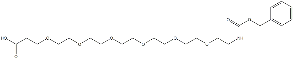 1-Benzyloxycarbonylamino-3,6,9,12,15,18-hexaoxahenicosan-21-oic acid Struktur