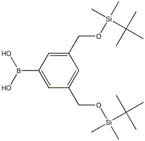 3,5-BIS((TERT-BUTYLDIMETHYLSILYLOXY)-METHYL)PHENYLBORONICACID Struktur