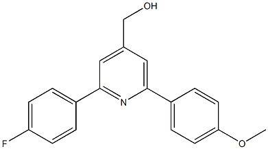 (2-(4-fluorophenyl)-6-(4-methoxyphenyl)pyridin-4-yl)methanol Struktur