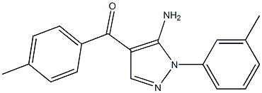 (5-amino-1-m-tolyl-1H-pyrazol-4-yl)(p-tolyl)methanone Struktur