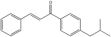 (E)-1-(4-isobutylphenyl)-3-phenylprop-2-en-1-one Struktur