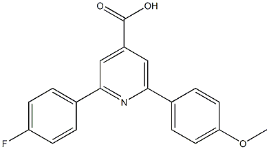 2-(4-fluorophenyl)-6-(4-methoxyphenyl)pyridine-4-carboxylic acid Struktur