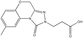 3-(2,4-Dihydro-8-methyl-1-oxo-1,2,4-triazolo(3,4-c)(1,4)-benzoxazin-2-yl)propionic acid Struktur