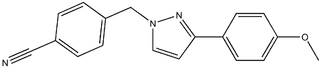 4-((3-(4-methoxyphenyl)-1H-pyrazol-1-yl)methyl)benzonitrile Struktur