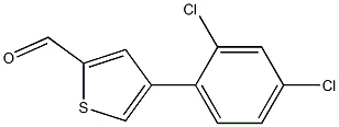 4-(2,4-dichlorophenyl)thiophene-2-carbaldehyde Struktur