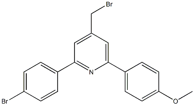 4-(bromomethyl)-2-(4-bromophenyl)-6-(4-methoxyphenyl)pyridine Struktur