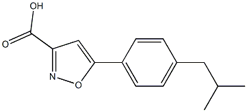 5-(4-isobutylphenyl)isoxazole-3-carboxylic acid Struktur