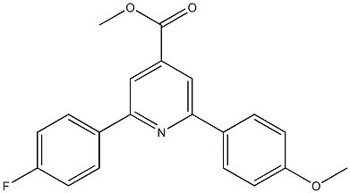 methyl 2-(4-fluorophenyl)-6-(4-methoxyphenyl)pyridine-4-carboxylate Struktur