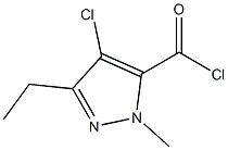 4-chloro-3-ethyl-1-methyl -1H-pyrazole-5-carbonyl chloride Struktur