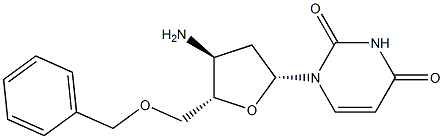 3'-Amino-5'-O-benzyl-2',3'-dideoxyluridine Struktur