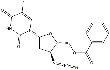 3'-Azido-5'-O-benzoyl-3'-deoxythymidine Struktur