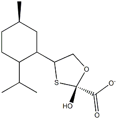 (1R,2R,5R)-MENTHYL-5R-HYDROXY-[1,3]-OXATHIOLANE-2R-CARBOXYLATE Struktur