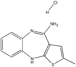 2-METHYL-4-AMINO-10H-THIENO[2,3-B][1,5]BENZODIAZEPINE HCL Struktur