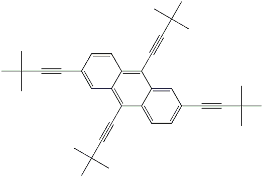 2,6,9,10-TETRAKIS(3,3-DIMETHYLBUT-1-YNYL)ANTHRACENE Struktur