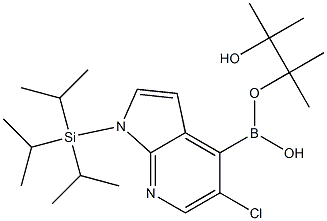 5-CHLORO-1-(TRIISOPROPYLSILYL)-1H-PYRROLO[2,3-B]PYRIDINE-4-BORONIC ACID PINACOL ESTER Struktur