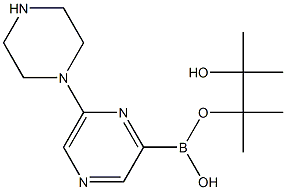 6-(PIPERAZIN-1-YL)PYRAZINE-2-BORONIC ACID PINACOL ESTER Struktur