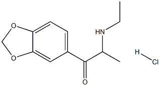 2-ETHYLAMINO-1-(3,4-METHYLENEDIOXY-PHENYL) PROPAN-1-ONE HYDROCHLORIDE Struktur