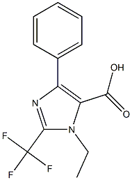 1-ETHYL-4-PHENYL-2-(TRIFLUOROMETHYL)-1H-IMIDAZOLE-5-CARBOXYLIC ACID Struktur