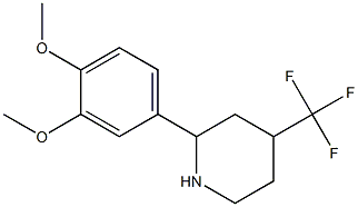 2-(3,4-DIMETHOXYPHENYL)-4-(TRIFLUOROMETHYL)PIPERIDINE Struktur