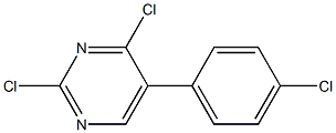 2,4-DICHLORO-5-(4-CHLOROPHENYL)PYRIMIDINE Struktur