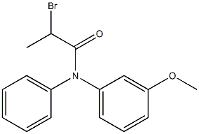 2-BROMO-N-(3-METHOXYPHENYL)-N-PHENYLPROPANAMIDE Struktur