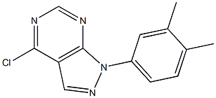 4-CHLORO-1-(3,4-DIMETHYLPHENYL)-1H-PYRAZOLO[3,4-D]PYRIMIDINE Struktur