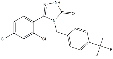 5-(2,4-DICHLORO-PHENYL)-4-(4-TRIFLUOROMETHYL-BENZYL)-2,4-DIHYDRO-[1,2,4]TRIAZOL-3-ONE Struktur