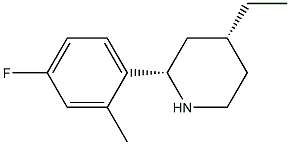 CIS-4-ETHYL-2-(4-FLUORO-2-METHYLPHENYL)PIPERIDINE Struktur